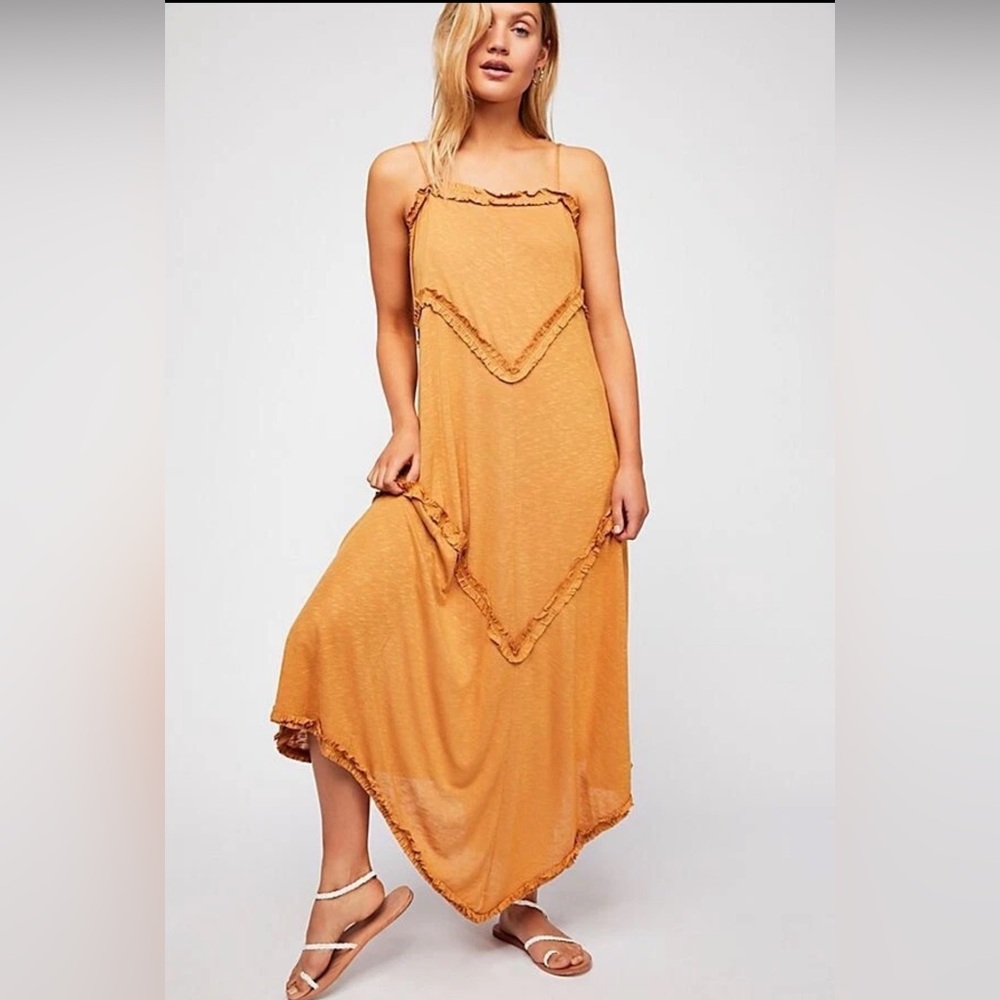 ⭐️Free People Beach Avalon Tiered Ruffle Maxi Dress